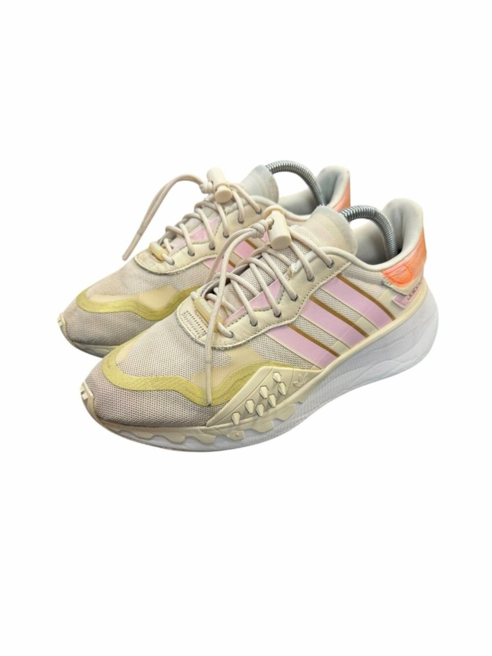 Adidas Originals Choigo Women’s Running Sneakers Cream Pink Orange Size 8.5